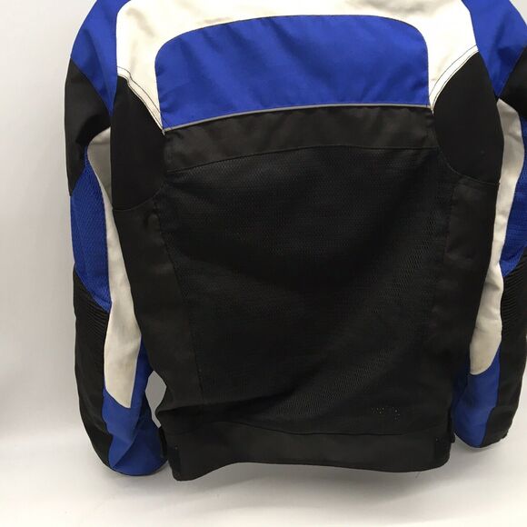 Bilt BLM 1 Motorcycle Jacket Siz M  Black White Blue  Mesh Padded Motocross Dirt - Picture 6 of 9